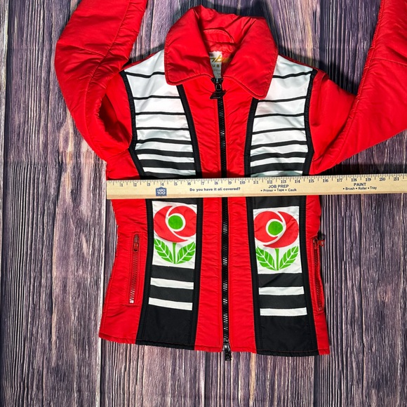 Women’s Anba of Austria Vintage Snow Ski Jacket w/ Flower Detail Made In Austria - Picture 8 of 14